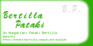 bertilla pataki business card